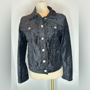 Pilcro and the Letterpress Black Classic Velvet Jacket